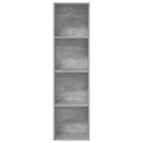 vidaXL betonszürke szerelt fa könyvespolc 40 x 30 x 152 cm