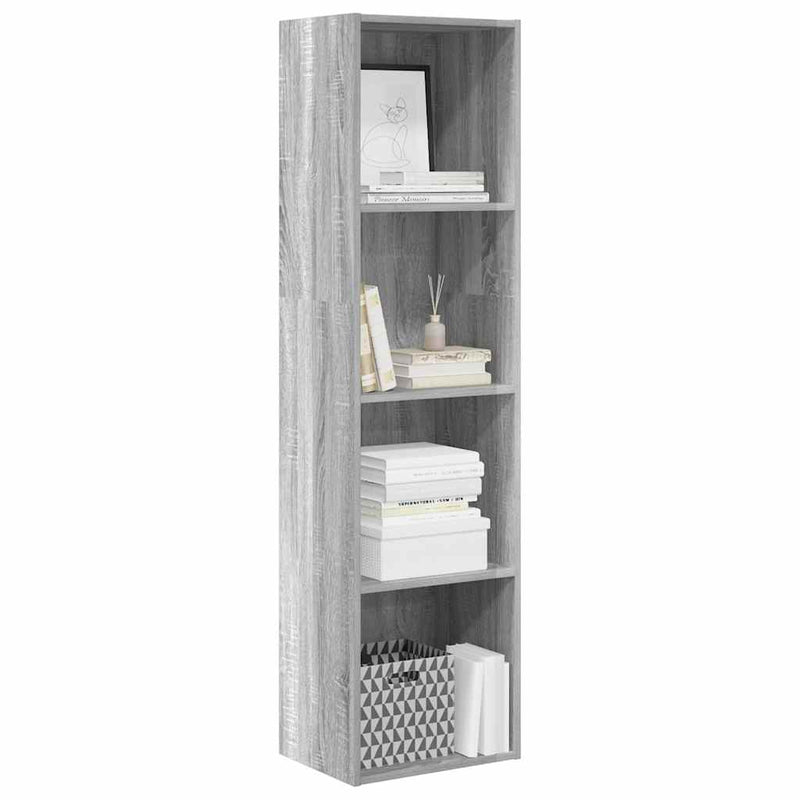 vidaXL szürke sonoma színű szerelt fa könyvespolc 40 x 30 x 152 cm