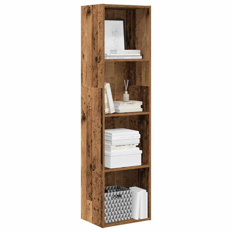 vidaXL antik fa színű szerelt fa könyvespolc 40 x 30 x 152 cm
