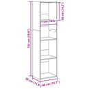 vidaXL antik fa színű szerelt fa könyvespolc 40 x 30 x 152 cm