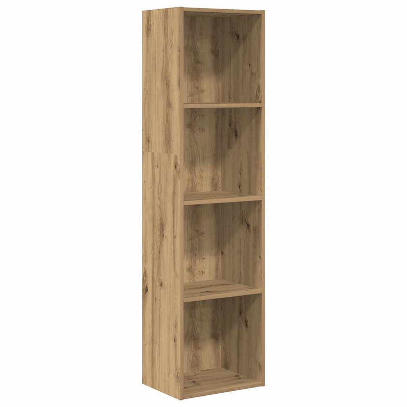 vidaXL kézműves tölgy színű szerelt fa könyvespolc 40 x 30 x 152 cm