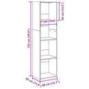 vidaXL kézműves tölgy színű szerelt fa könyvespolc 40 x 30 x 152 cm