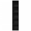 vidaXL fekete szerelt fa könyvespolc 40 x 30 x 189 cm