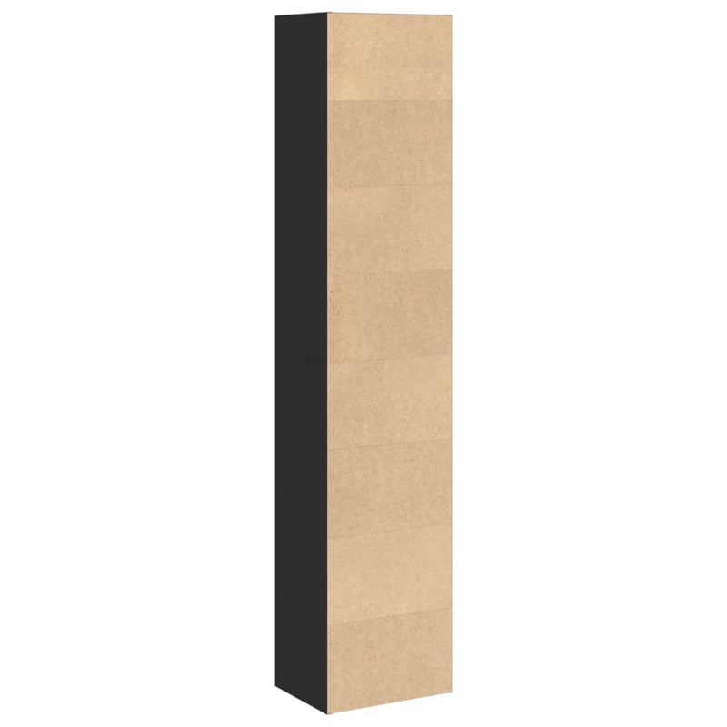 vidaXL fekete szerelt fa könyvespolc 40 x 30 x 189 cm