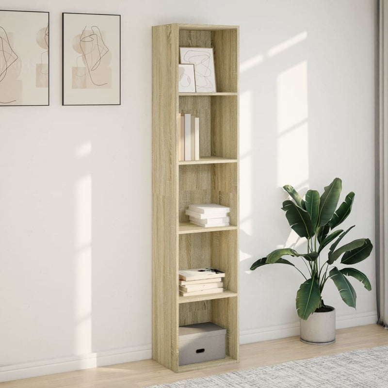 vidaXL sonoma tölgy színű szerelt fa könyvespolc 40 x 30 x 189 cm