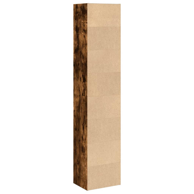 vidaXL füstös tölgy színű szerelt fa könyvespolc 40 x 30 x 189 cm