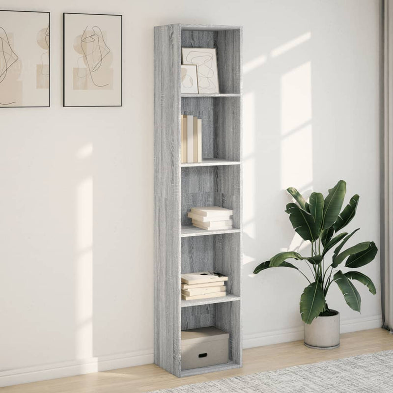 vidaXL szürke sonoma színű szerelt fa könyvespolc 40 x 30 x 189 cm