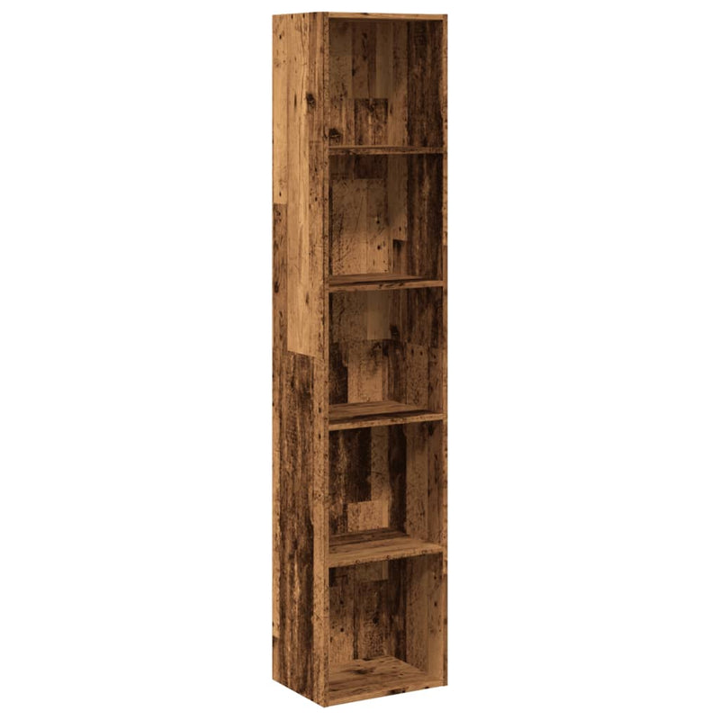 vidaXL antik fa színű szerelt fa könyvespolc 40 x 30 x 189 cm