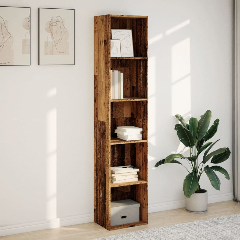 vidaXL antik fa színű szerelt fa könyvespolc 40 x 30 x 189 cm