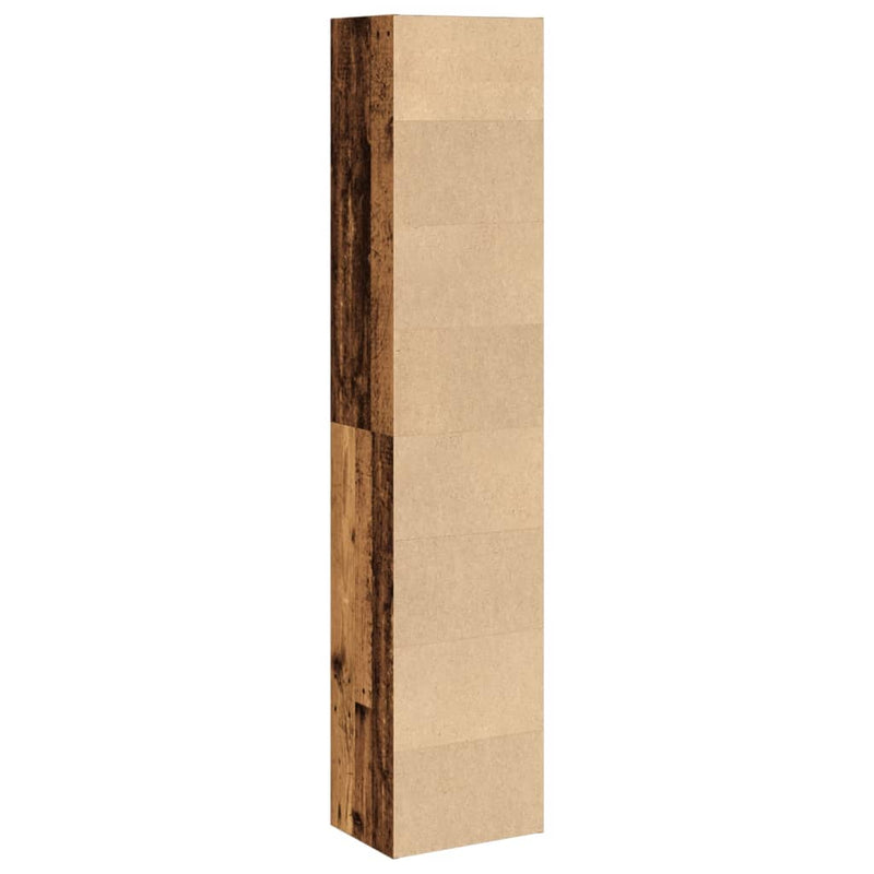 vidaXL antik fa színű szerelt fa könyvespolc 40 x 30 x 189 cm