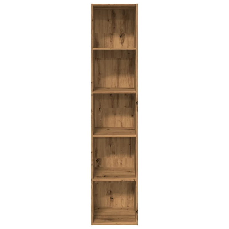 vidaXL kézműves tölgy színű szerelt fa könyvespolc 40 x 30 x 189 cm