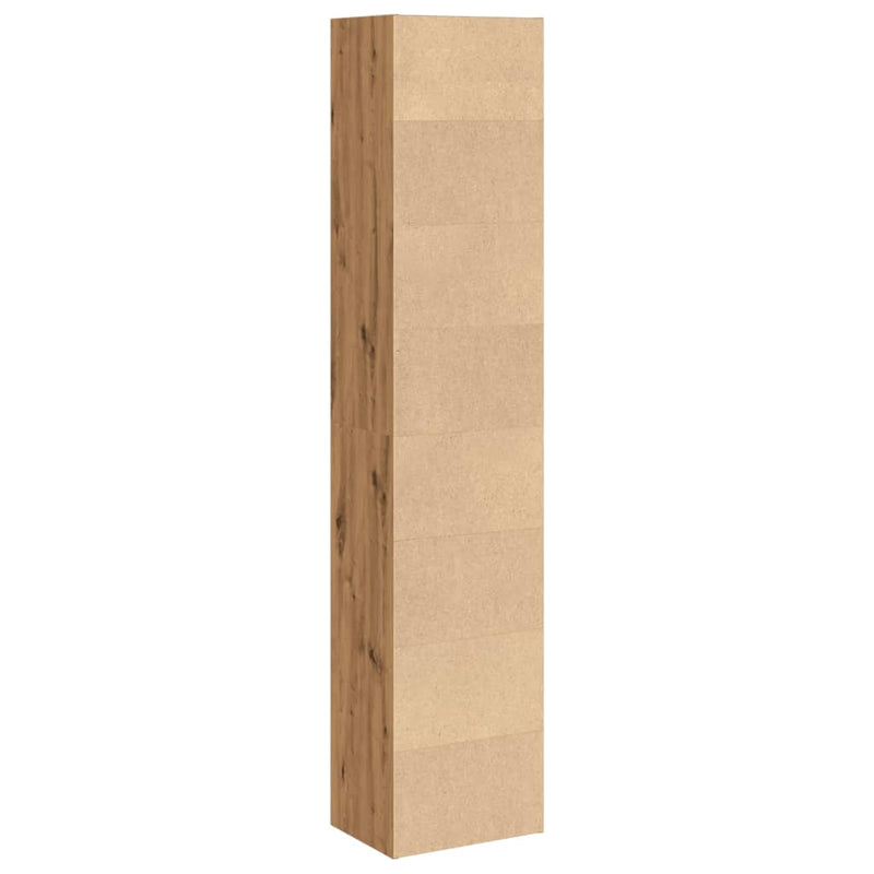vidaXL kézműves tölgy színű szerelt fa könyvespolc 40 x 30 x 189 cm