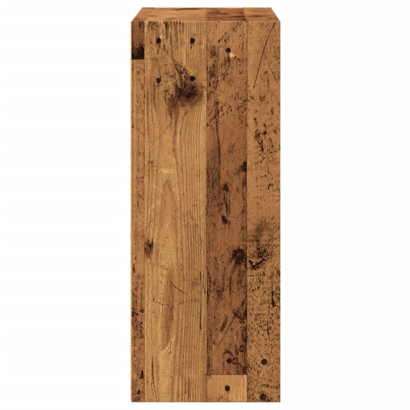 vidaXL antik fa színű szerelt fa könyvespolc 60 x 30 x 77 cm