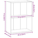 vidaXL antik fa színű szerelt fa könyvespolc 60 x 30 x 77 cm