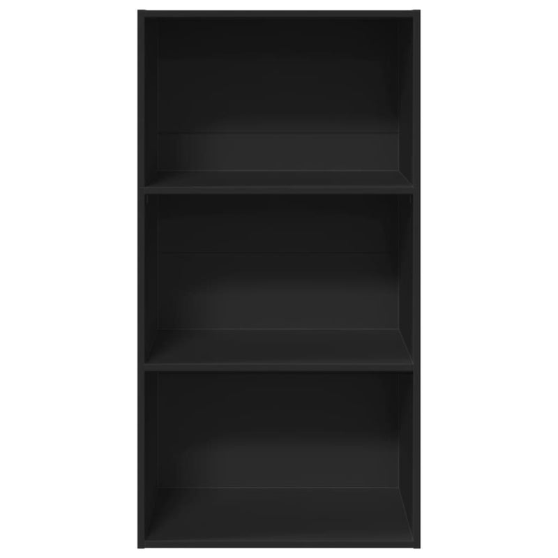vidaXL fekete szerelt fa könyvespolc 60 x 30 x 114 cm