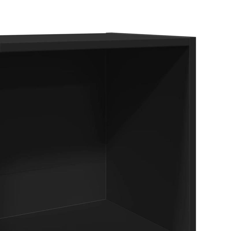 vidaXL fekete szerelt fa könyvespolc 60 x 30 x 114 cm
