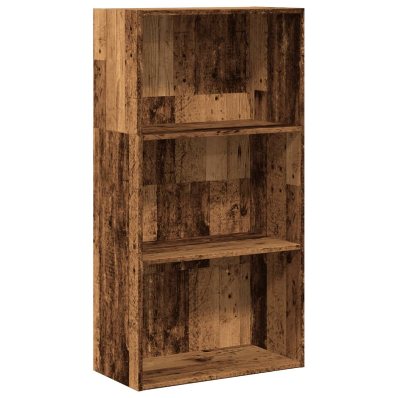 vidaXL antik fa színű szerelt fa könyvespolc 60 x 30 x 114 cm