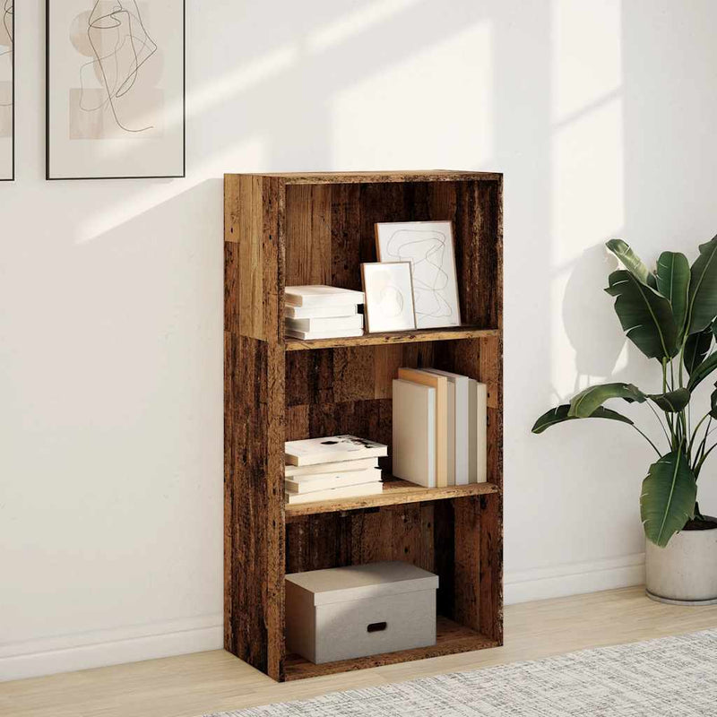vidaXL antik fa színű szerelt fa könyvespolc 60 x 30 x 114 cm