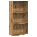 vidaXL kézműves tölgy színű szerelt fa könyvespolc 60 x 30 x 114 cm