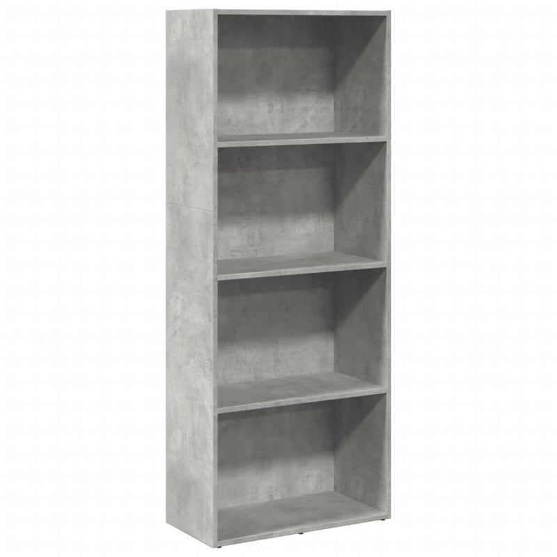 vidaXL betonszürke szerelt fa könyvespolc 60 x 30 x 152 cm