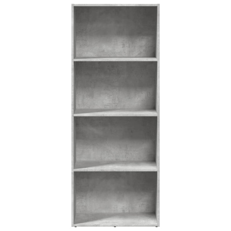 vidaXL betonszürke szerelt fa könyvespolc 60 x 30 x 152 cm
