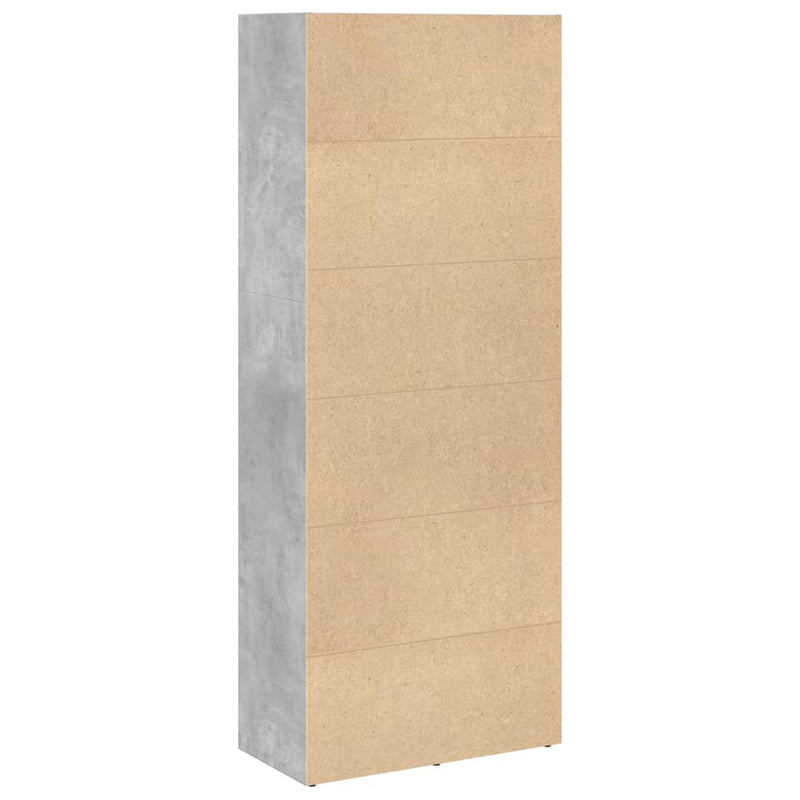 vidaXL betonszürke szerelt fa könyvespolc 60 x 30 x 152 cm