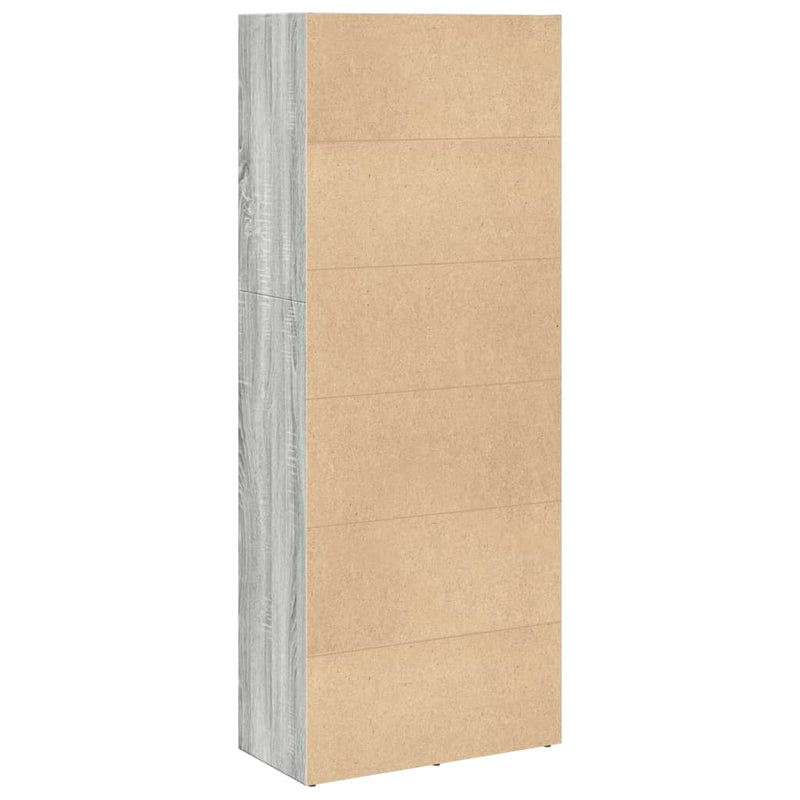 vidaXL szürke sonoma színű szerelt fa könyvespolc 60 x 30 x 152 cm