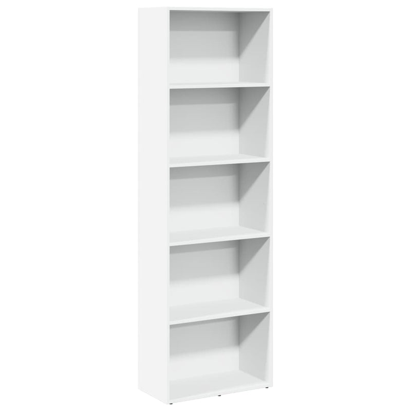 vidaXL fehér szerelt fa könyvespolc 60 x 30 x 189 cm