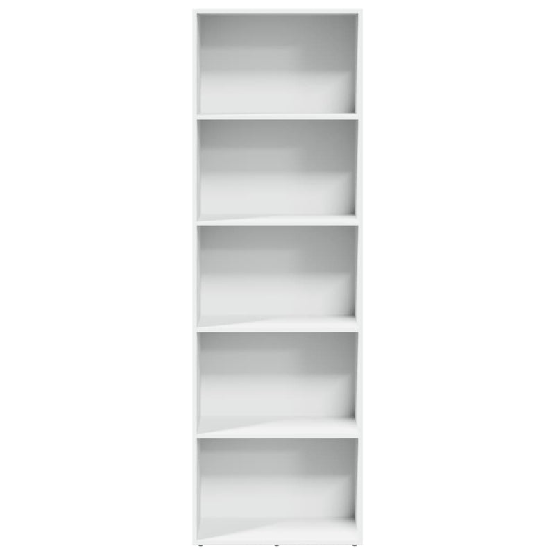 vidaXL fehér szerelt fa könyvespolc 60 x 30 x 189 cm