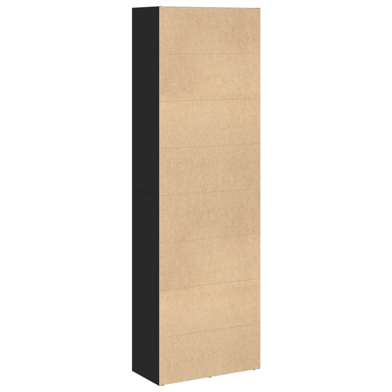 vidaXL fekete szerelt fa könyvespolc 60 x 30 x 189 cm