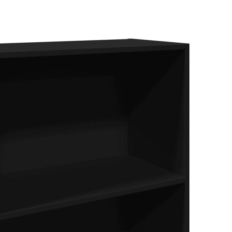 vidaXL fekete szerelt fa könyvespolc 60 x 30 x 189 cm