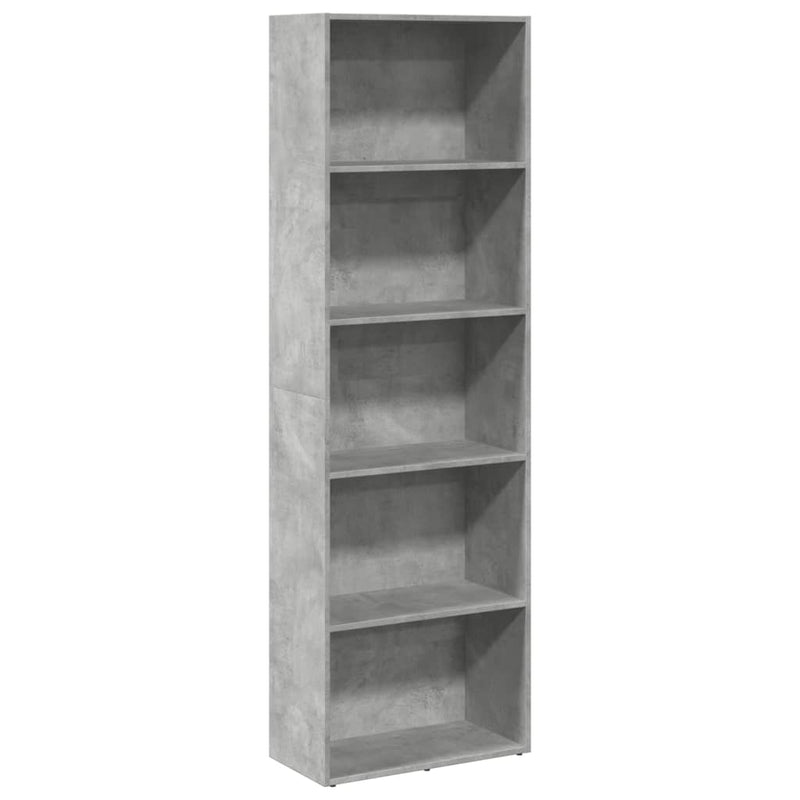 vidaXL betonszürke szerelt fa könyvespolc 60 x 30 x 189 cm