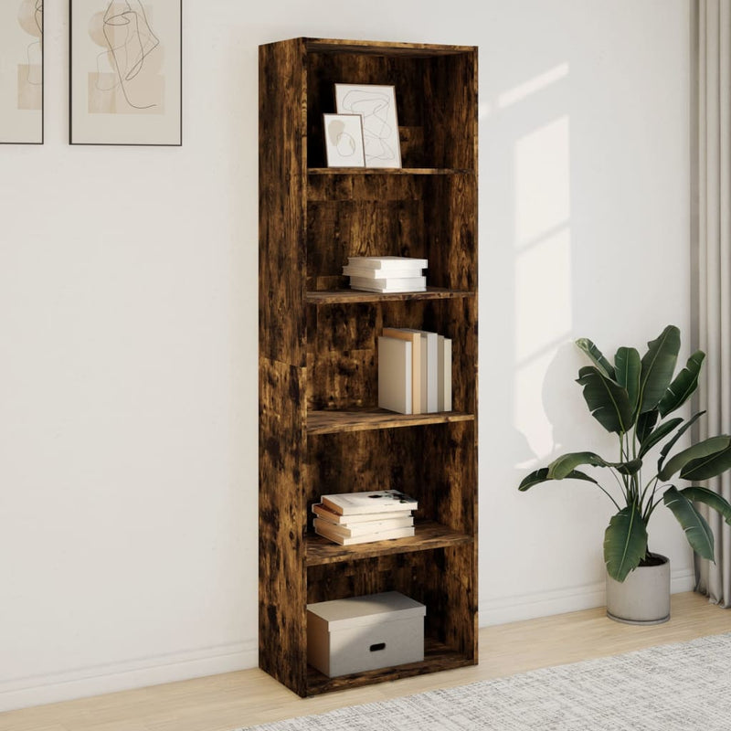 vidaXL füstös tölgy színű szerelt fa könyvespolc 60 x 30 x 189 cm