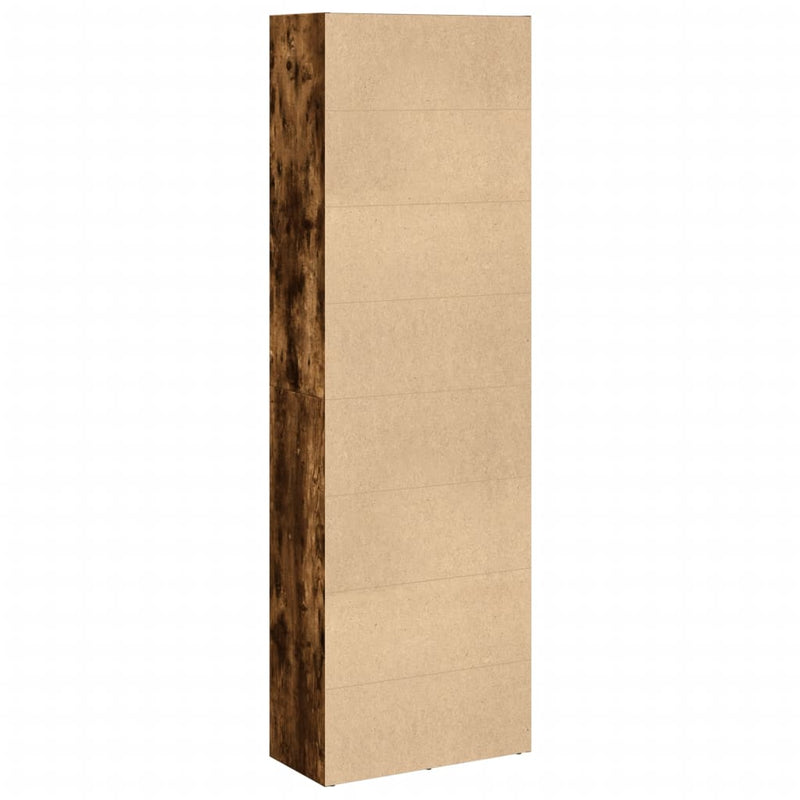 vidaXL füstös tölgy színű szerelt fa könyvespolc 60 x 30 x 189 cm