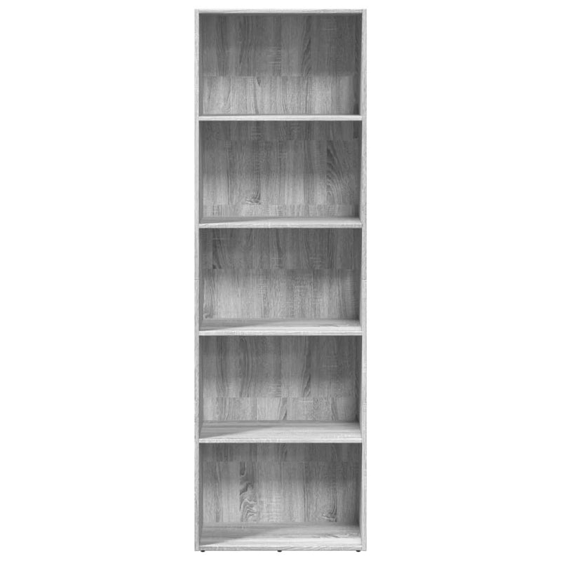 vidaXL szürke sonoma színű szerelt fa könyvespolc 60 x 30 x 189 cm