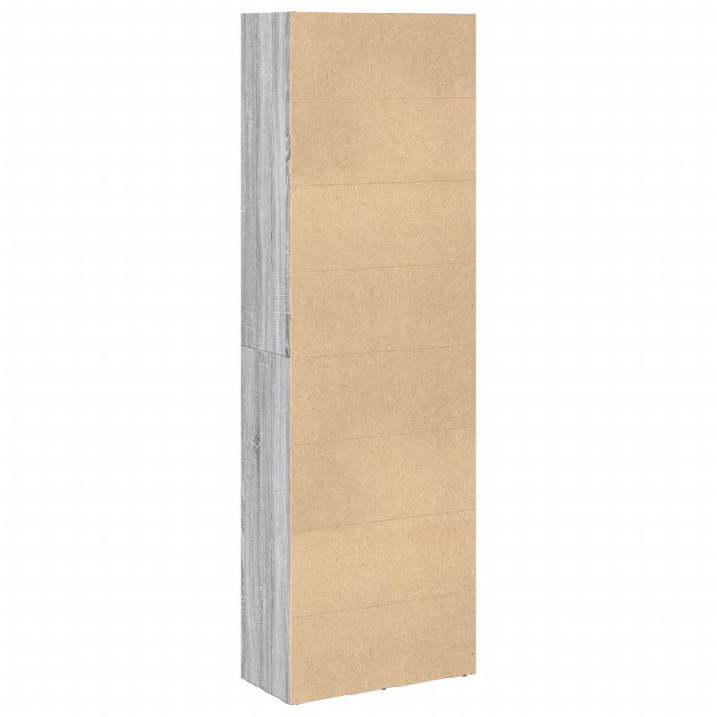 vidaXL szürke sonoma színű szerelt fa könyvespolc 60 x 30 x 189 cm