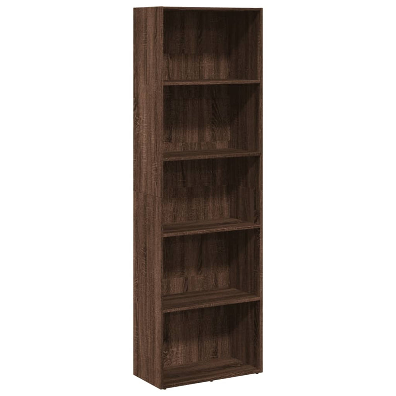 vidaXL barna tölgy színű szerelt fa könyvespolc 60 x 30 x 189 cm