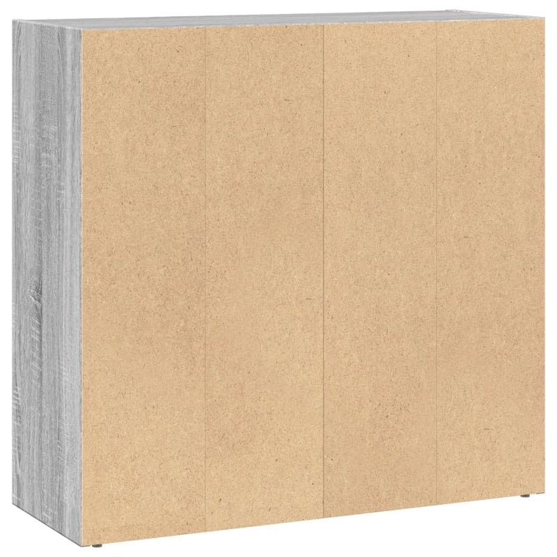 vidaXL szürke sonoma színű szerelt fa könyvespolc 80 x 30 x 77 cm