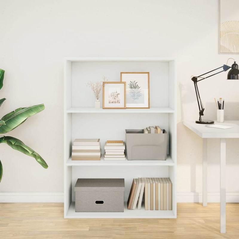 vidaXL fehér szerelt fa könyvespolc 80 x 30 x 114 cm