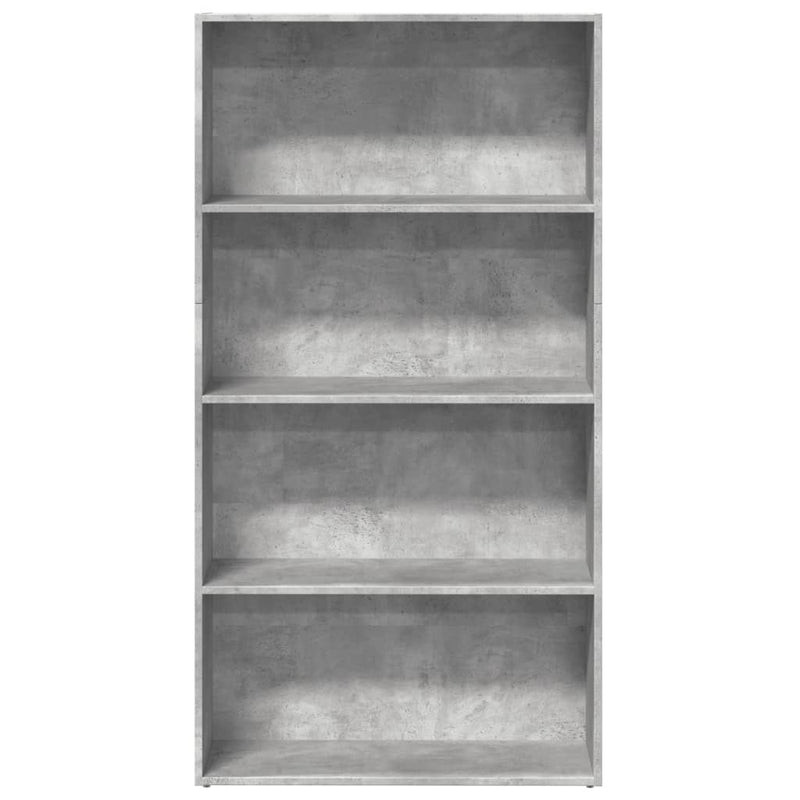 vidaXL betonszürke szerelt fa könyvespolc 80 x 30 x 152 cm