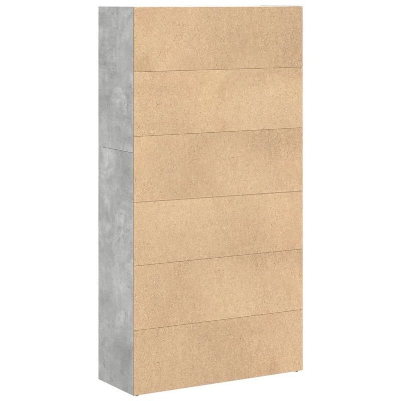 vidaXL betonszürke szerelt fa könyvespolc 80 x 30 x 152 cm