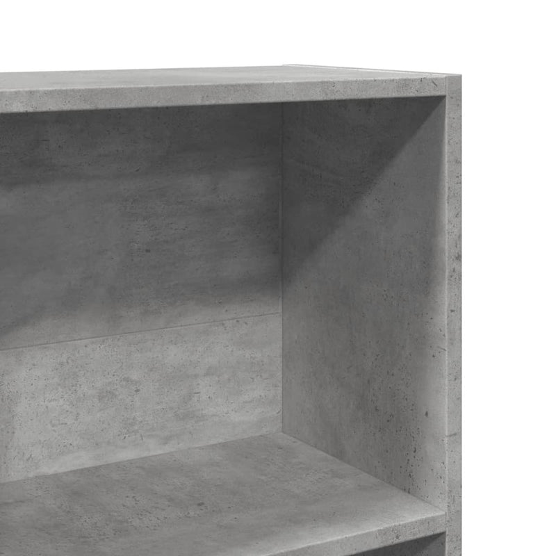 vidaXL betonszürke szerelt fa könyvespolc 80 x 30 x 152 cm
