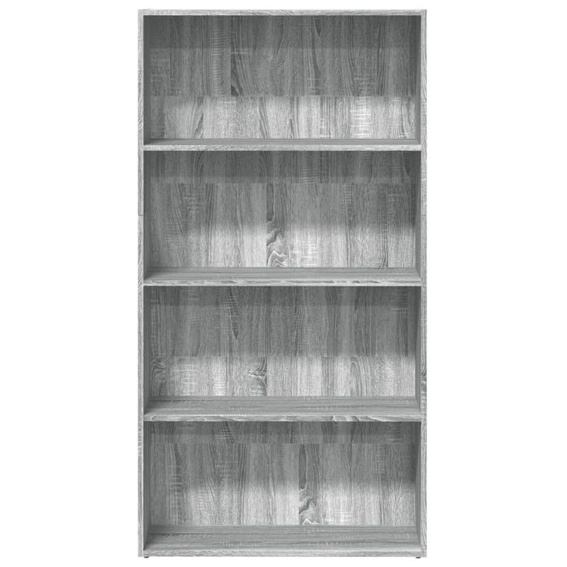 vidaXL szürke sonoma színű szerelt fa könyvespolc 80 x 30 x 152 cm