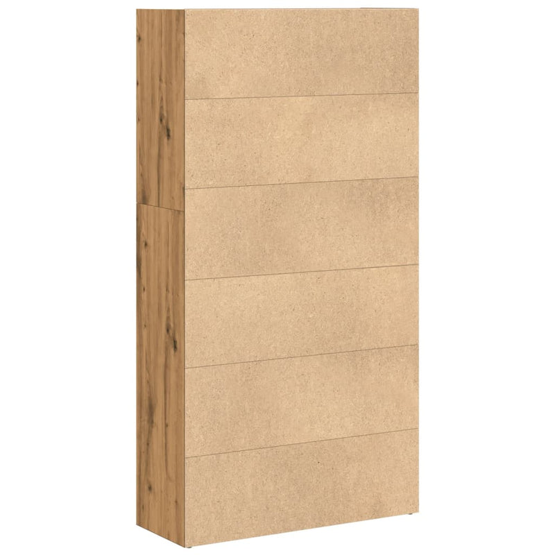 vidaXL kézműves tölgy színű szerelt fa könyvespolc 80 x 30 x 152 cm