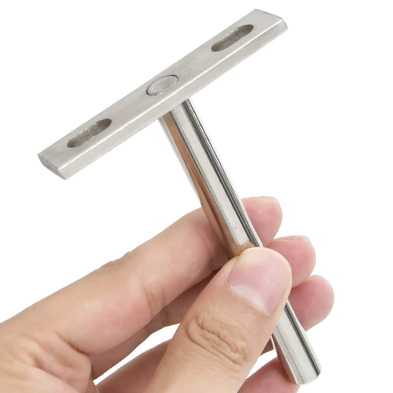 vidaXL 12db szénacél lebegő polckonzolok láthatatlan Ø10x100 mm