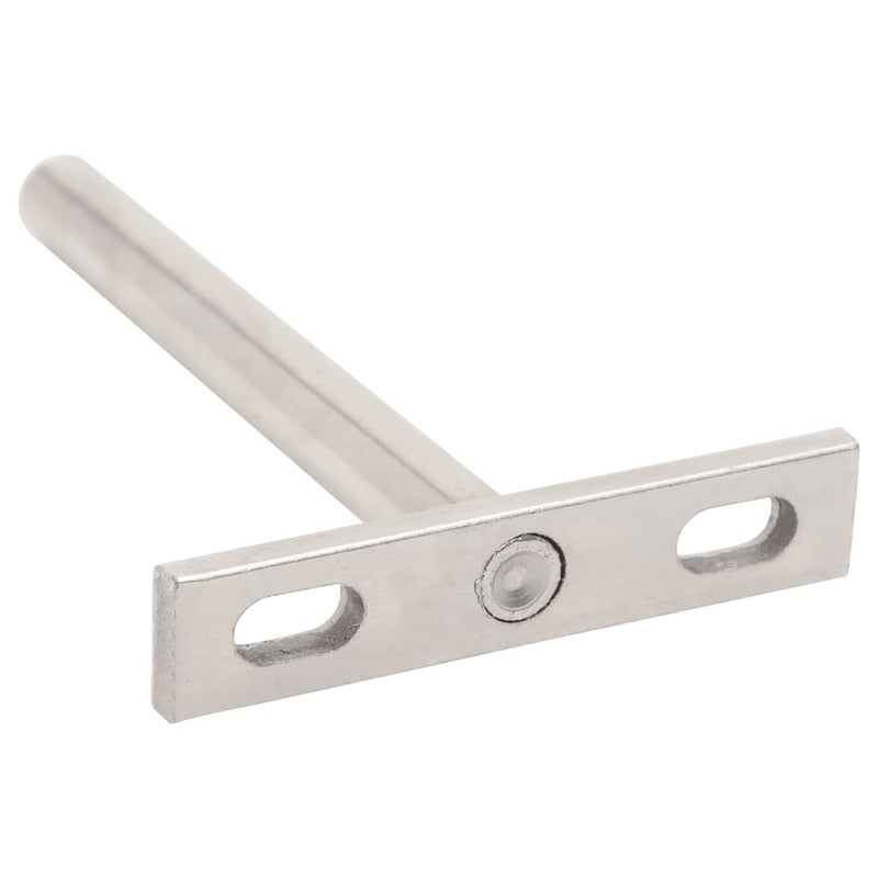 vidaXL 12db szénacél lebegő polckonzolok láthatatlan Ø10x100 mm