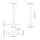 vidaXL 12db szénacél lebegő polckonzolok láthatatlan Ø10x100 mm
