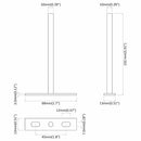 vidaXL 12db szénacél lebegő polckonzolok láthatatlan Ø10x150 mm