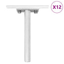 vidaXL 12db szénacél lebegő polckonzolok láthatatlan Ø12x100 mm