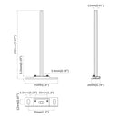 vidaXL 12db szénacél lebegő polckonzolok láthatatlan Ø12x200 mm